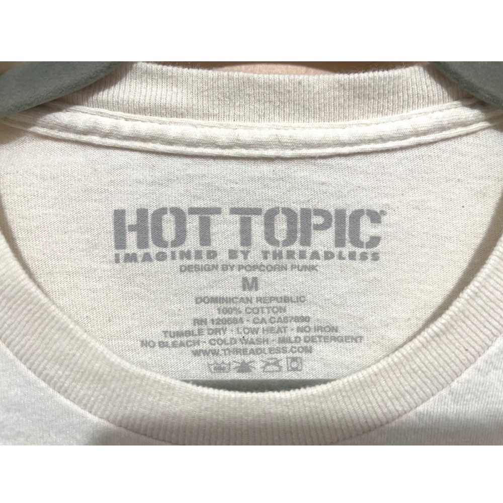 Hot Topic Threadless GTFO Goose Flower Graphic Tee Cream Medium Popcorn Punk - Picture 6 of 6